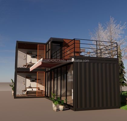 Design Steel Structure Modular Villa Easy Assemble Modern Home Luxury Container Prefabricated Houses Flat Pack Container