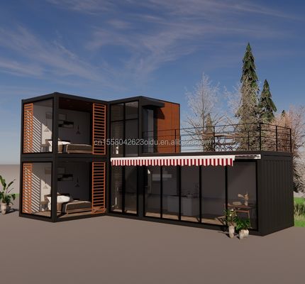 Design Steel Structure Modular Villa Easy Assemble Modern Home Luxury Container Prefabricated Houses Flat Pack Container