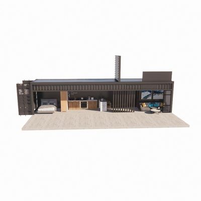 Wall 50/75/100mm Wave Sandwich Panel Portable House Mobile Homes Prefabricated Shipping Container Bar Aluminum Alloy Windows