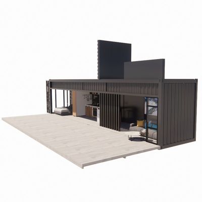Wall 50/75/100mm Wave Sandwich Panel Portable House Mobile Homes Prefabricated Shipping Container Bar Aluminum Alloy Windows