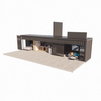 Wall 50/75/100mm Wave Sandwich Panel Portable House Mobile Homes Prefabricated Shipping Container Bar Aluminum Alloy Windows
