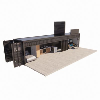 Wall 50/75/100mm Wave Sandwich Panel Portable House Mobile Homes Prefabricated Shipping Container Bar Aluminum Alloy Windows