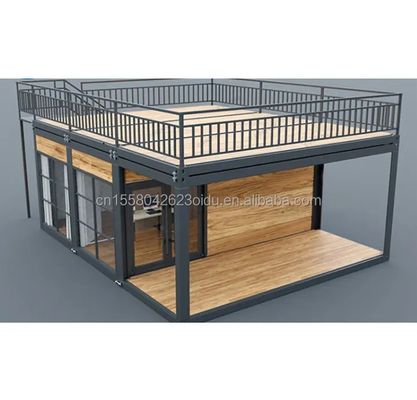Detachable Extendable 20ft Garden Hotel Mobile House Wooden Studio Flat Container for Hotel Steel Structure Frame Welded