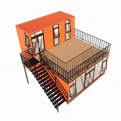 Prefab Shipping Container Pop Up Coffee Shop Restaurant Wall Options of 50/75/100mm Wave Sandwich Panel