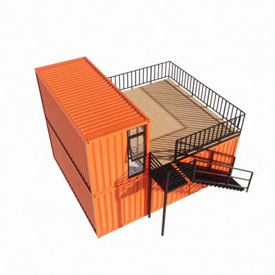 Prefab Shipping Container Pop Up Coffee Shop Restaurant Wall Options of 50/75/100mm Wave Sandwich Panel