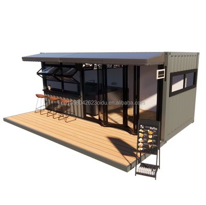 Shop 20ft Prefabricated Container Bar with 50/75/100mm Wave Sandwich Panel Walls Portable and Easy to Set Up