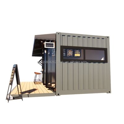 Shop 20ft Prefabricated Container Bar with 50/75/100mm Wave Sandwich Panel Walls Portable and Easy to Set Up