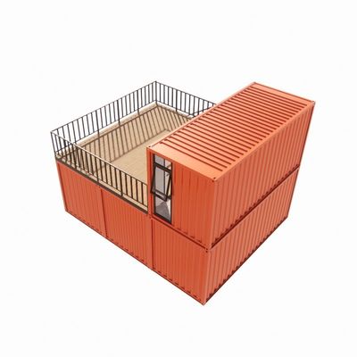 Prefab Shipping Container Pop Up Coffee Shop Restaurant Wall Options of 50/75/100mm Wave Sandwich Panel