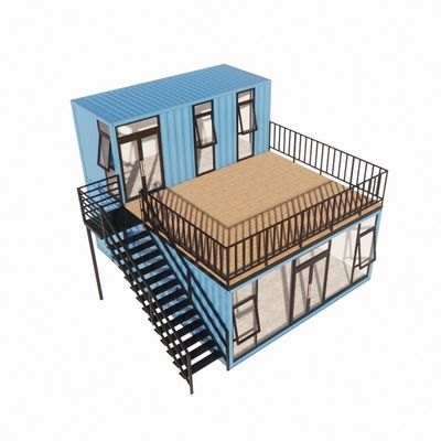 Prefab Shipping Container Bar Pop Up Coffee Shop Restaurant Mobile Container Bar with Galvanized Steel Bending Steel Frame 180g