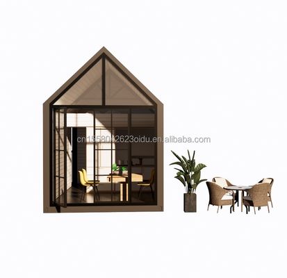 Triangular log house 20ft Folding Shipping wood house with 100mm Wave Sandwich Panel Walls and Aluminum Alloy Windows