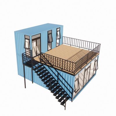 Prefab Shipping Container Bar Pop Up Coffee Shop Restaurant Mobile Container Bar with Galvanized Steel Bending Steel Frame 180g