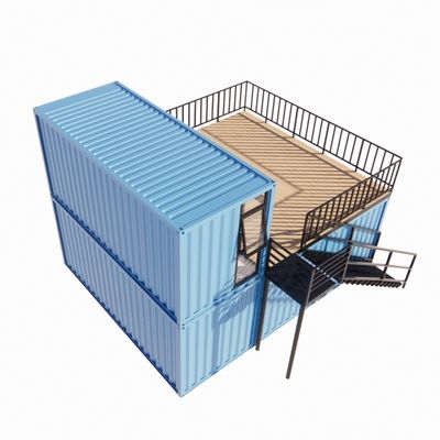 Prefab Shipping Container Bar Pop Up Coffee Shop Restaurant Mobile Container Bar with Galvanized Steel Bending Steel Frame 180g