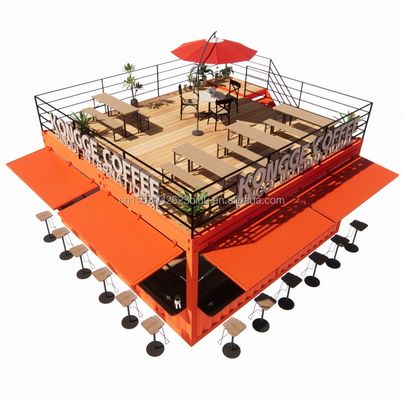 Shop Mini 20ft Pop-up Store Container Bar Stall with Sturdy Modular Design and Wall 50/75/100mm Wave Sandwich Panel