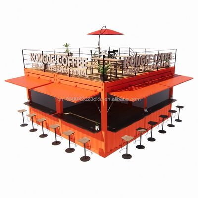 Shop Mini 20ft Pop-up Store Container Bar Stall with Sturdy Modular Design and Wall 50/75/100mm Wave Sandwich Panel