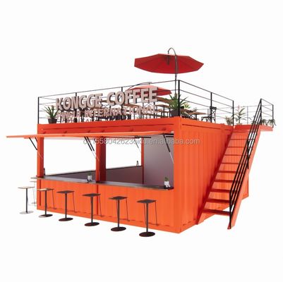 Shop Mini 20ft Pop-up Store Container Bar Stall with Sturdy Modular Design and Wall 50/75/100mm Wave Sandwich Panel