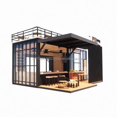 Aluminum Alloy Windows Prefabricated Shipping Mobile Coffee Shop Container Bar Shops for Customizable Layout