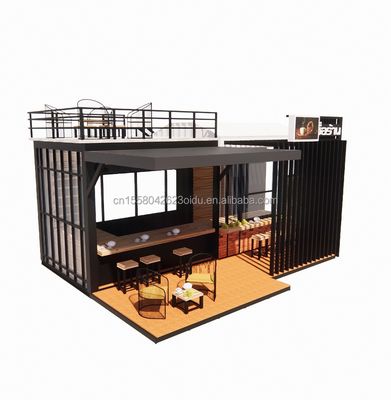 Aluminum Alloy Windows Prefabricated Shipping Mobile Coffee Shop Container Bar Shops for Customizable Layout