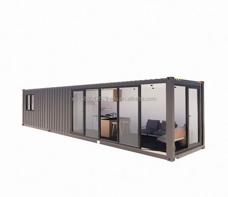 Easy Installation 20ft Prefab Shipping Container Home Houses with Bathroom and Wall 50/75/100mm Wave Sandwich Panel