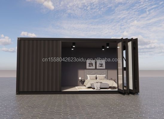 Easy Installation 20ft Prefab Shipping Container Home Houses with Bathroom and Wall 50/75/100mm Wave Sandwich Panel