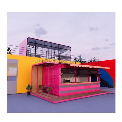 20ft Flat Mobile Container Shop Store Coffee Retail Stall featuring 50mm Wave Sandwich Panel Wall for in Hotel
