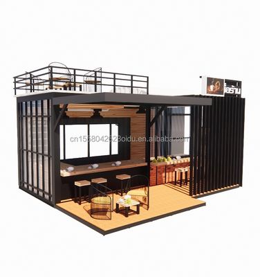 Aluminum Alloy Windows Prefabricated Shipping Mobile Coffee Shop Container Bar Shops for Customizable Layout