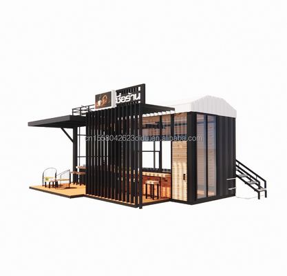 Aluminum Alloy Windows Prefabricated Shipping Mobile Coffee Shop Container Bar Shops for Customizable Layout