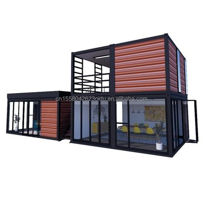Galvanized Steel Square Tubes 40ft 20ft Deluxe Bedroom Large Glass Studio Movable House for Living in Customized Design
