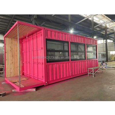 20ft Flat Mobile Container Shop Store Coffee Retail Stall featuring 50mm Wave Sandwich Panel Wall for in Hotel