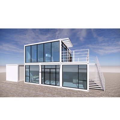 Modern Design Luxury Prefabricated Flat Pack Container Hotel Kitchens with 50/75/100mm Wave Sandwich Panel Walls