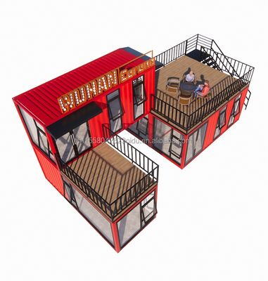 50/75/100mm Wave Sandwich Panel Container for Custom Hotel Made Bar Cafe Restaurant Store Shipping Container Coffee Shop