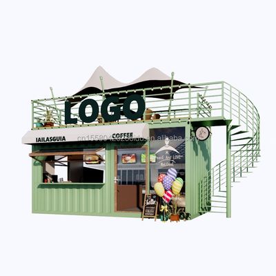 Galvanized Steel Bending 20ft Prefabricated Container for Customized Color Restaurant Cafe Coffee Shop Bar