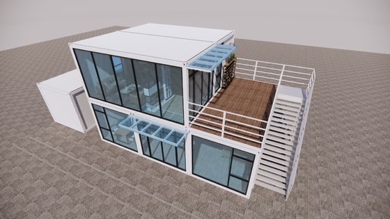 Modern Design Luxury Prefabricated Flat Pack Container Hotel Kitchens with 50/75/100mm Wave Sandwich Panel Walls