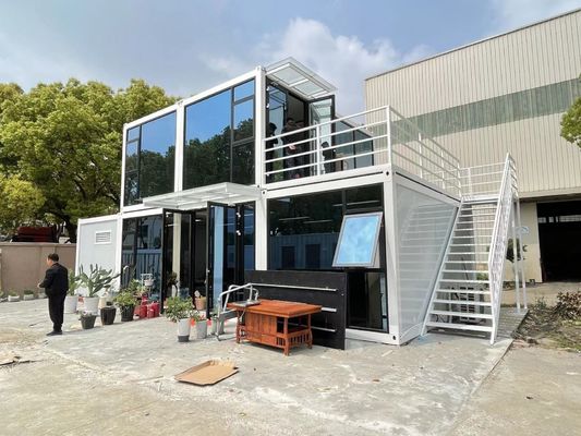 Modern Design Luxury Prefabricated Flat Pack Container Hotel Kitchens with 50/75/100mm Wave Sandwich Panel Walls