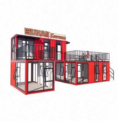 50/75/100mm Wave Sandwich Panel Container for Custom Hotel Made Bar Cafe Restaurant Store Shipping Container Coffee Shop