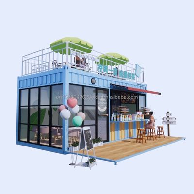 Hotel Modern Design 20ft or 40ft Prefabricated Container Coffee Shop and Bar for Hotel
