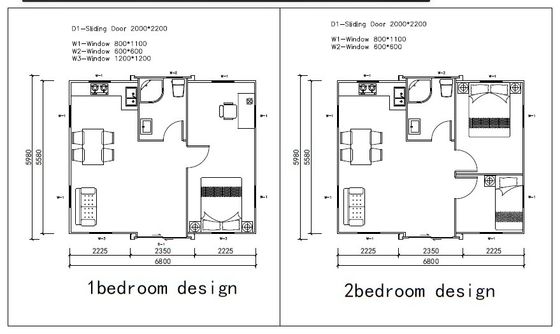 Foldable Prefab Container Homes with Modern Design Style and Aluminum Alloy Windows