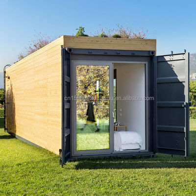 40ft 20ft Modern Luxury Garden Hotel Mobile Small House with Quick Installation and 50/75/100mm Wave Sandwich Panel Wall