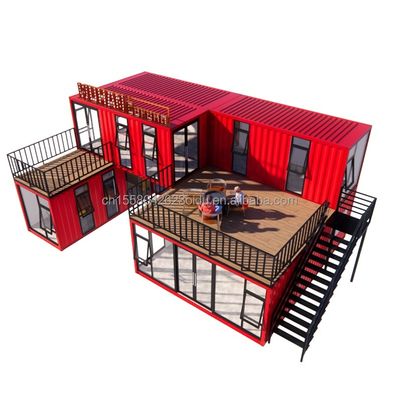 20ft or 40ft Container Houses Custom Made Bar Cafe Hotel Restaurant Store Shipping Container Coffee Shop Container Shop Kiosk
