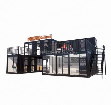 20ft or 40ft Container Houses Custom Made Bar Cafe Hotel Restaurant Store Shipping Container Coffee Shop Container Shop Kiosk