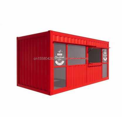 Convenience Store Kiosk Booth in Flat Pack Container for Fast-food Restaurant and Coffee Shop Log Design
