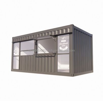 Convenience Store Kiosk Booth in Flat Pack Container for Fast-food Restaurant and Coffee Shop Log Design