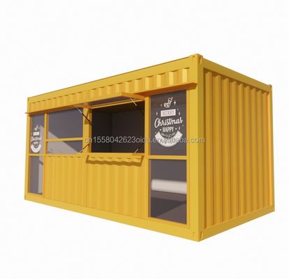 Convenience Store Kiosk Booth in Flat Pack Container for Fast-food Restaurant and Coffee Shop Log Design