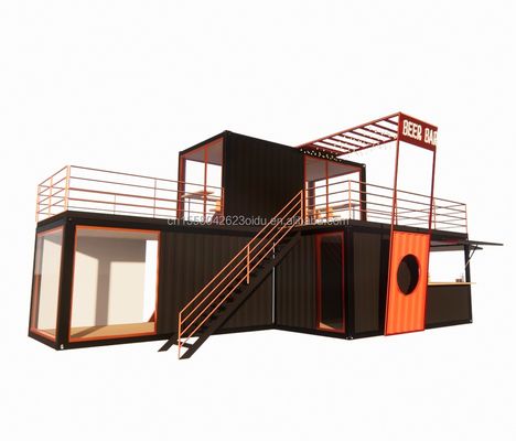 Steel Structure Prefab Cabin Luxury Container House with Galvanized Steel Bending 180g Frame