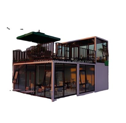 Galvanized Steel Bending Frame Movable Shipping Container Shops Bar Container Mobile Coffee Shop Contains House Prefab