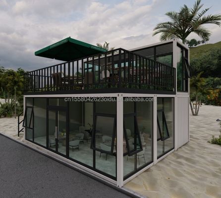 Galvanized Steel Bending Frame Movable Shipping Container Shops Bar Container Mobile Coffee Shop Contains House Prefab