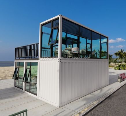 Galvanized Steel Bending Frame Movable Shipping Container Shops Bar Container Mobile Coffee Shop Contains House Prefab