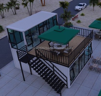 Galvanized Steel Bending Frame Movable Shipping Container Shops Bar Container Mobile Coffee Shop Contains House Prefab