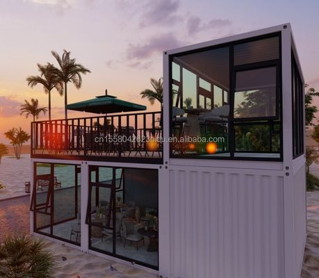 Galvanized Steel Bending Frame Movable Shipping Container Shops Bar Container Mobile Coffee Shop Contains House Prefab
