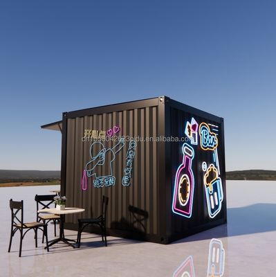 Supermarket Made of Galvanized Steel Square Tubes Main Structure for 20ft or 40ft Mobile Prefabricated Foldable House