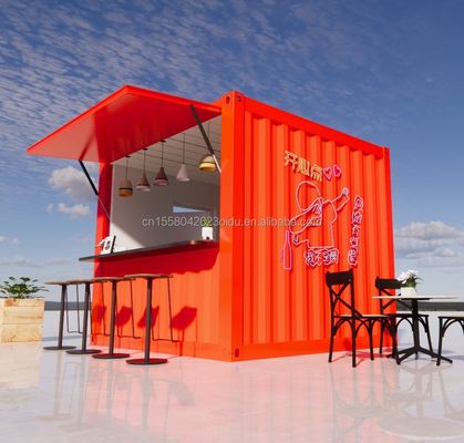 Supermarket Made of Galvanized Steel Square Tubes Main Structure for 20ft or 40ft Mobile Prefabricated Foldable House